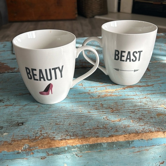 Pfaltzgraff Rare Beauty And Beast Everyday Oversize Coffee Tea Mug Set Of 2 - Picture 1 of 4